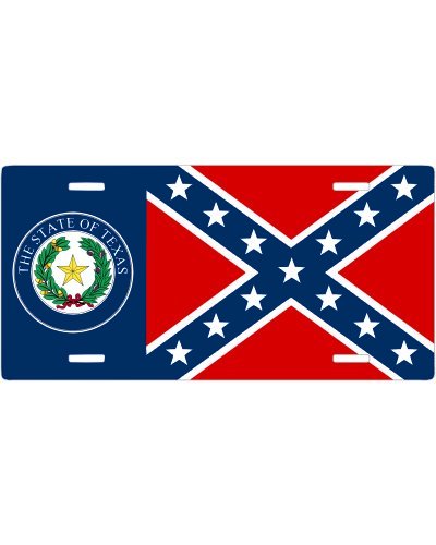 Texas Seal Confederate no fade car tag